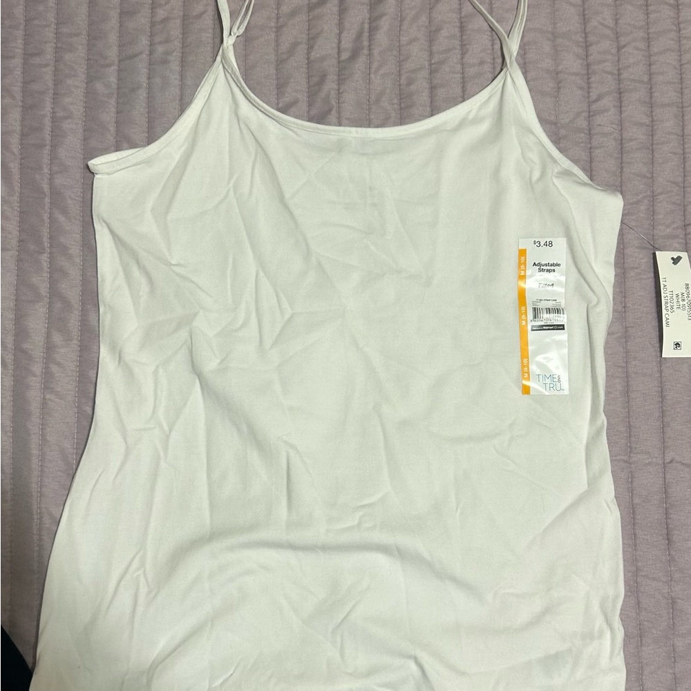 Time and Tru White Camisole Top